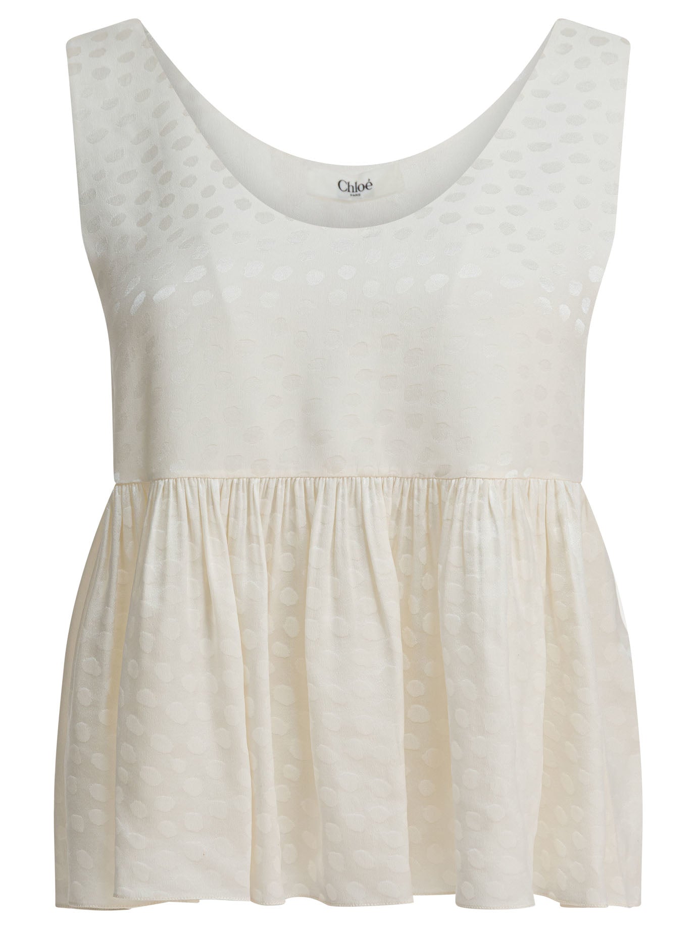 Chloé Peplum Top In Silk