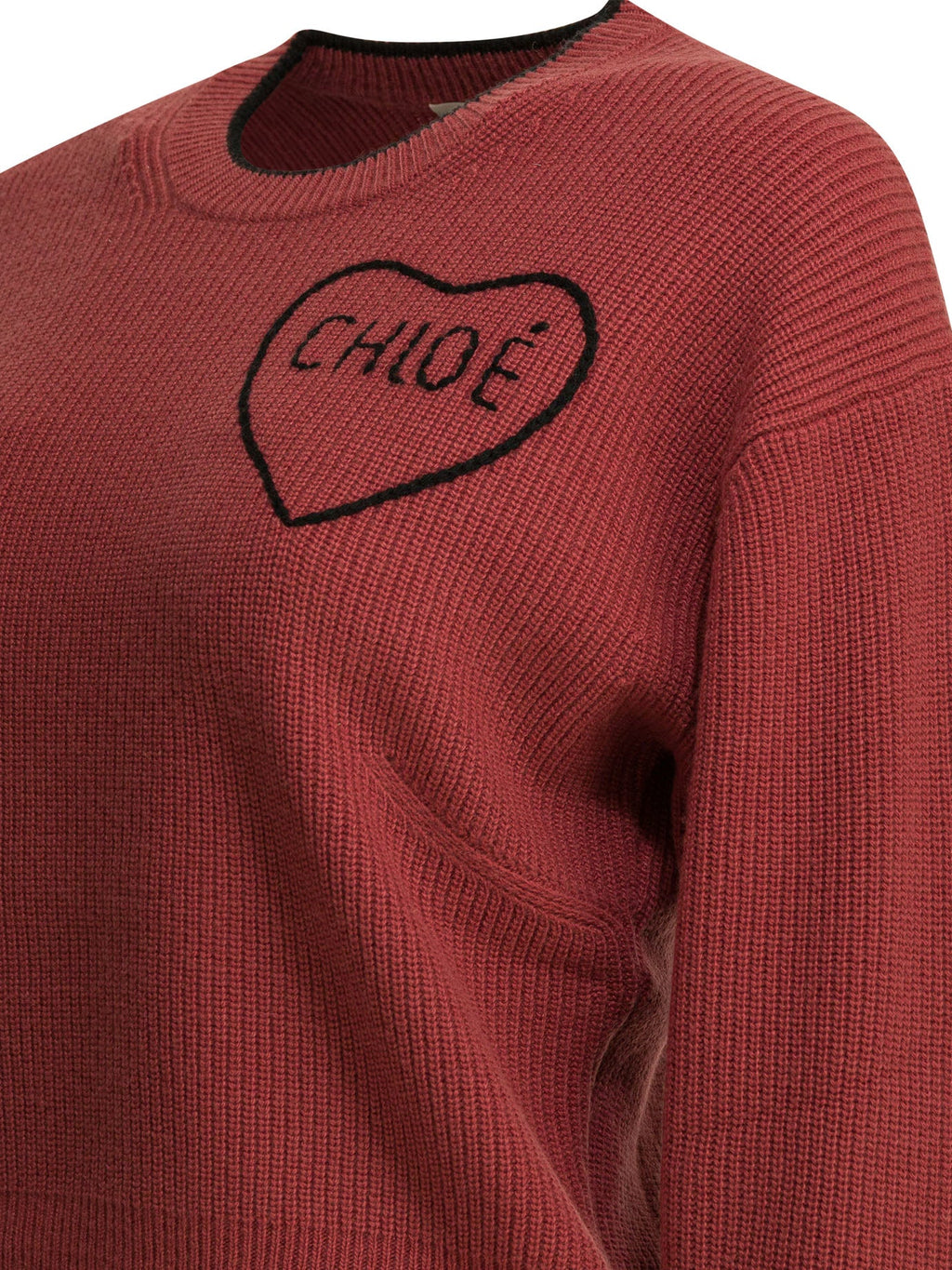 Chloé Wool And Cashmere Crewneck Knitwear With Logo