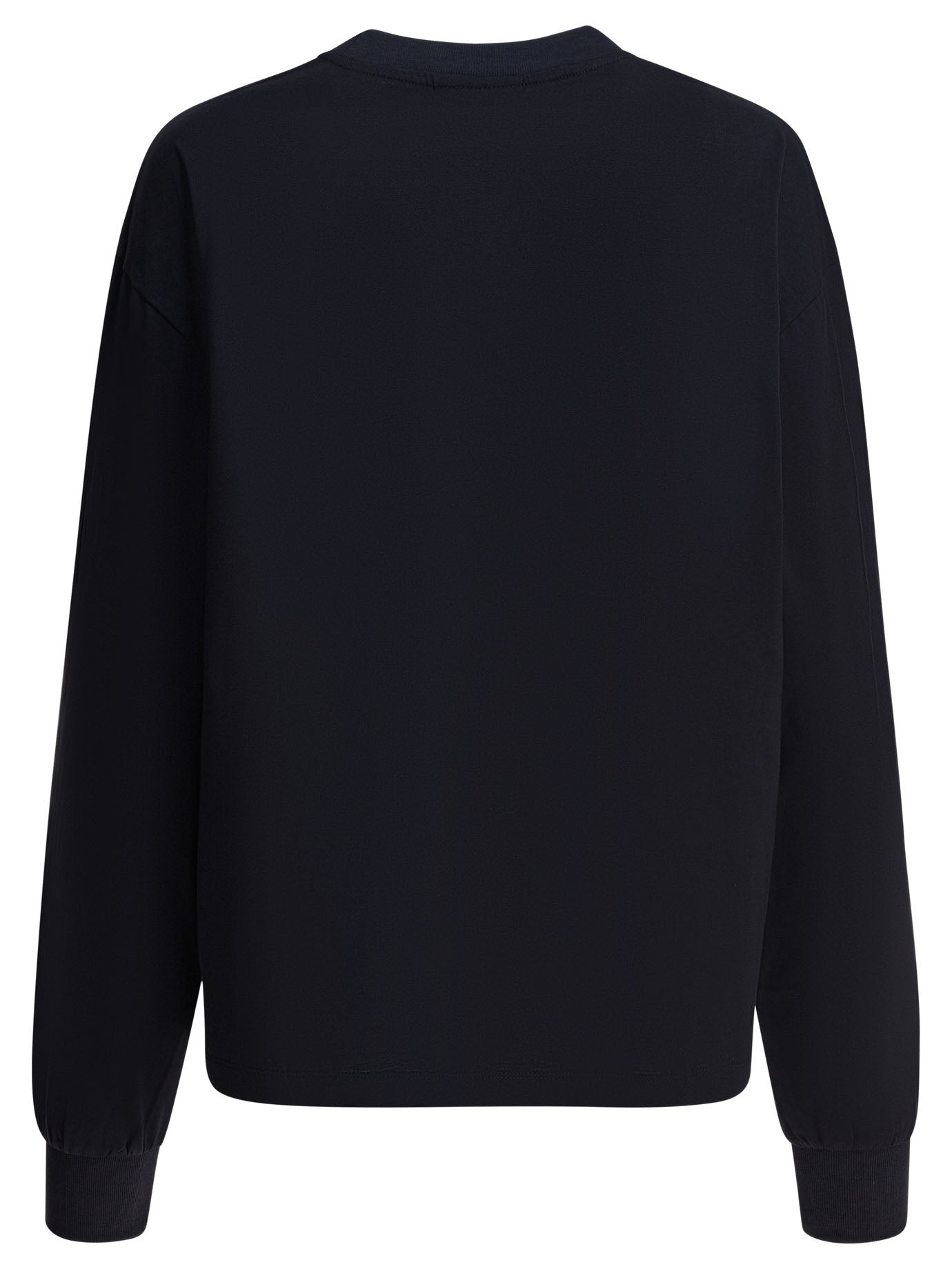 Ganni "poddle" Cotton Crewneck Sweatshirt