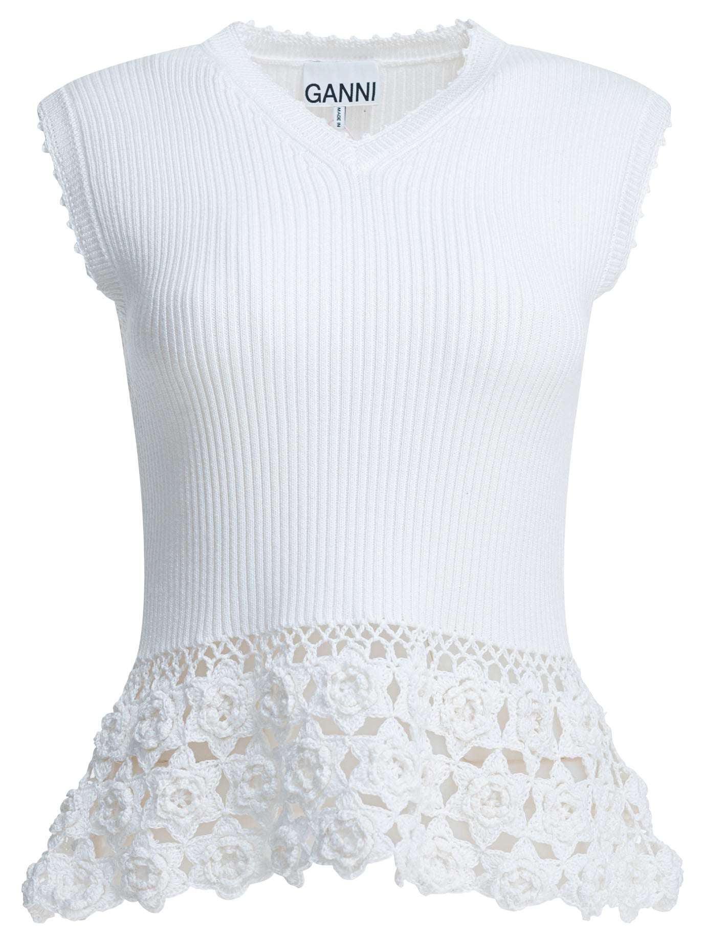 Ganni Knitted Worked Vest