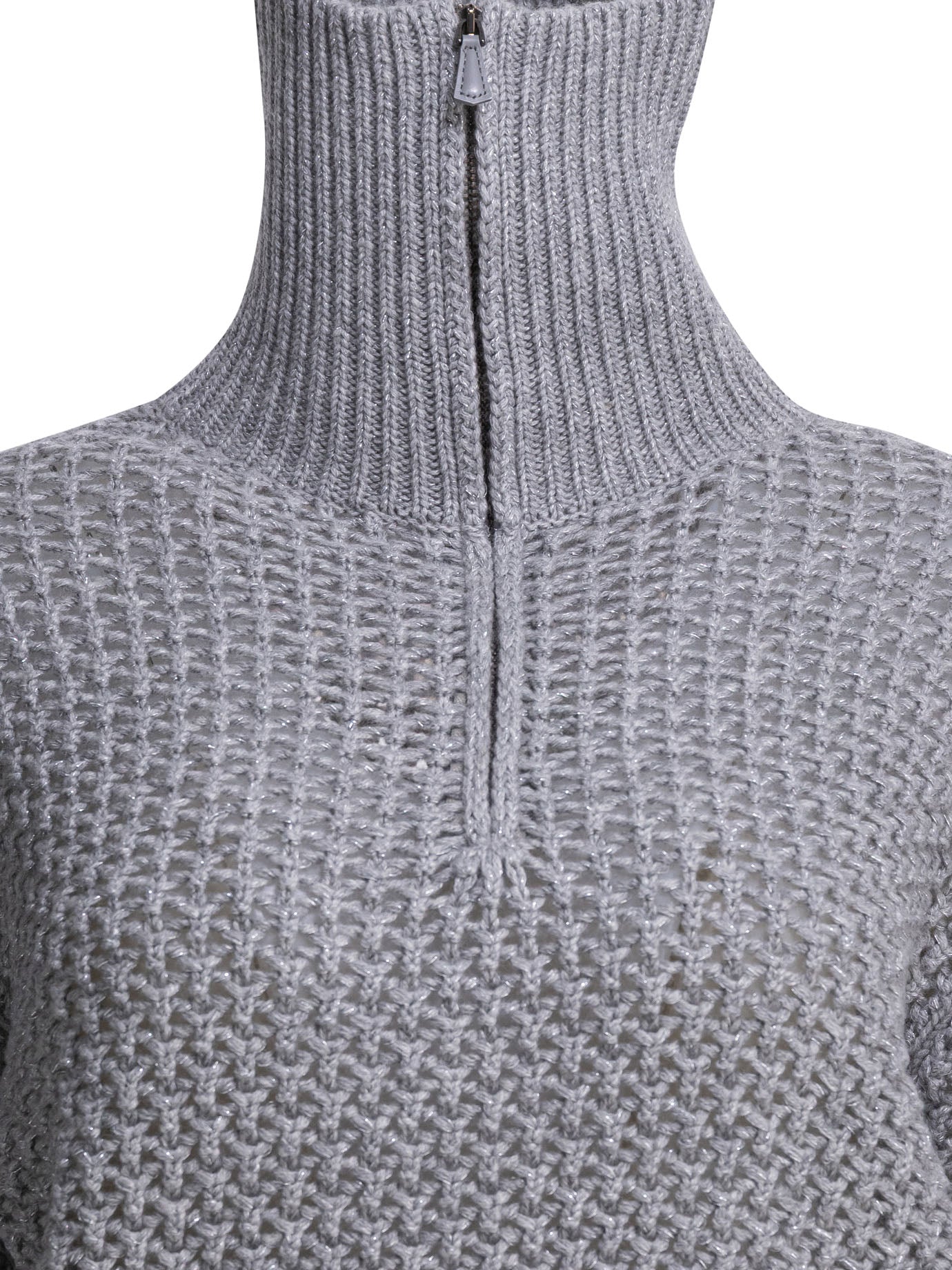 Max Mara Wool Blend Half-zip Sweater