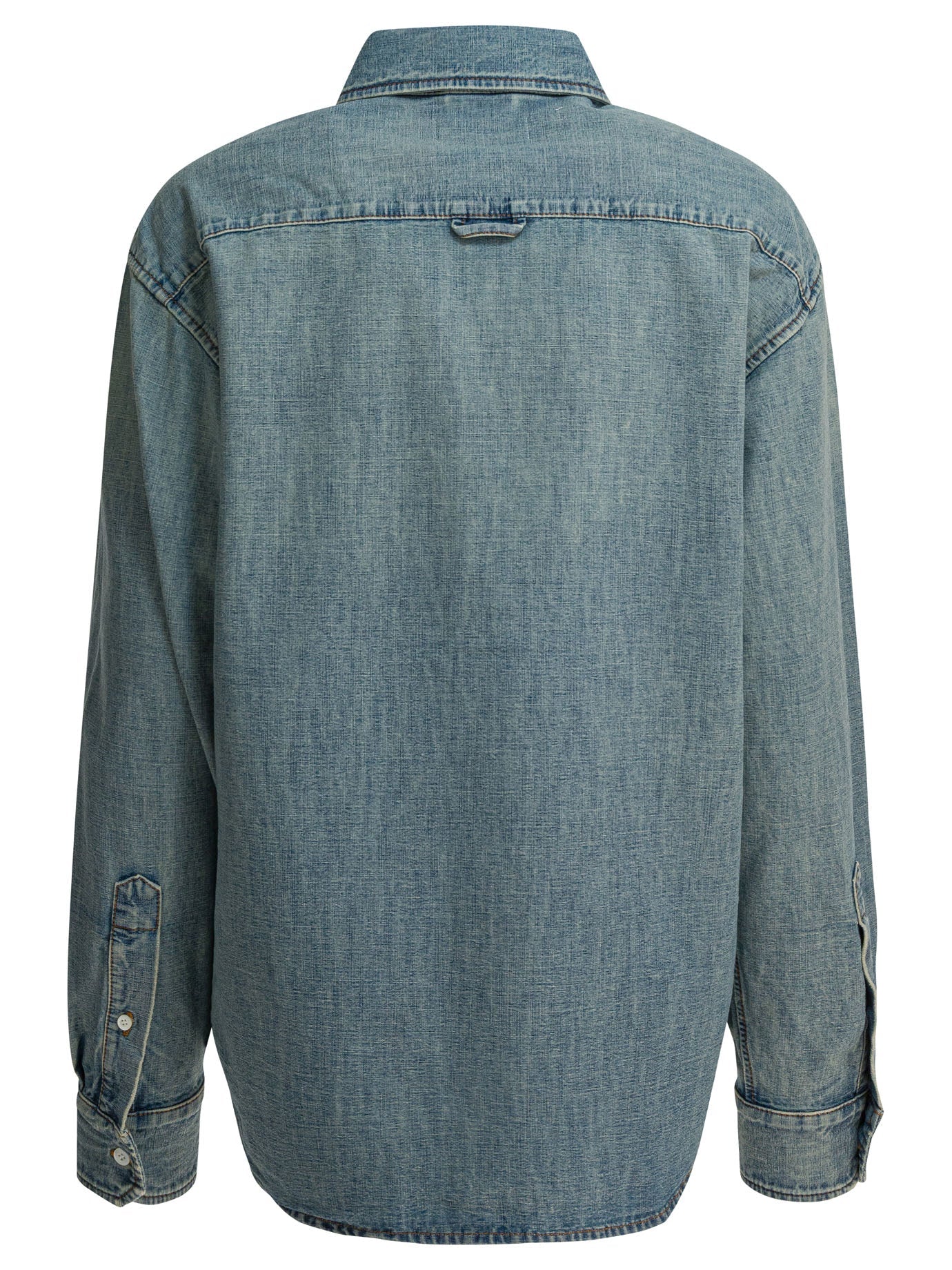 Miu Miu Denim Shirt With Logo