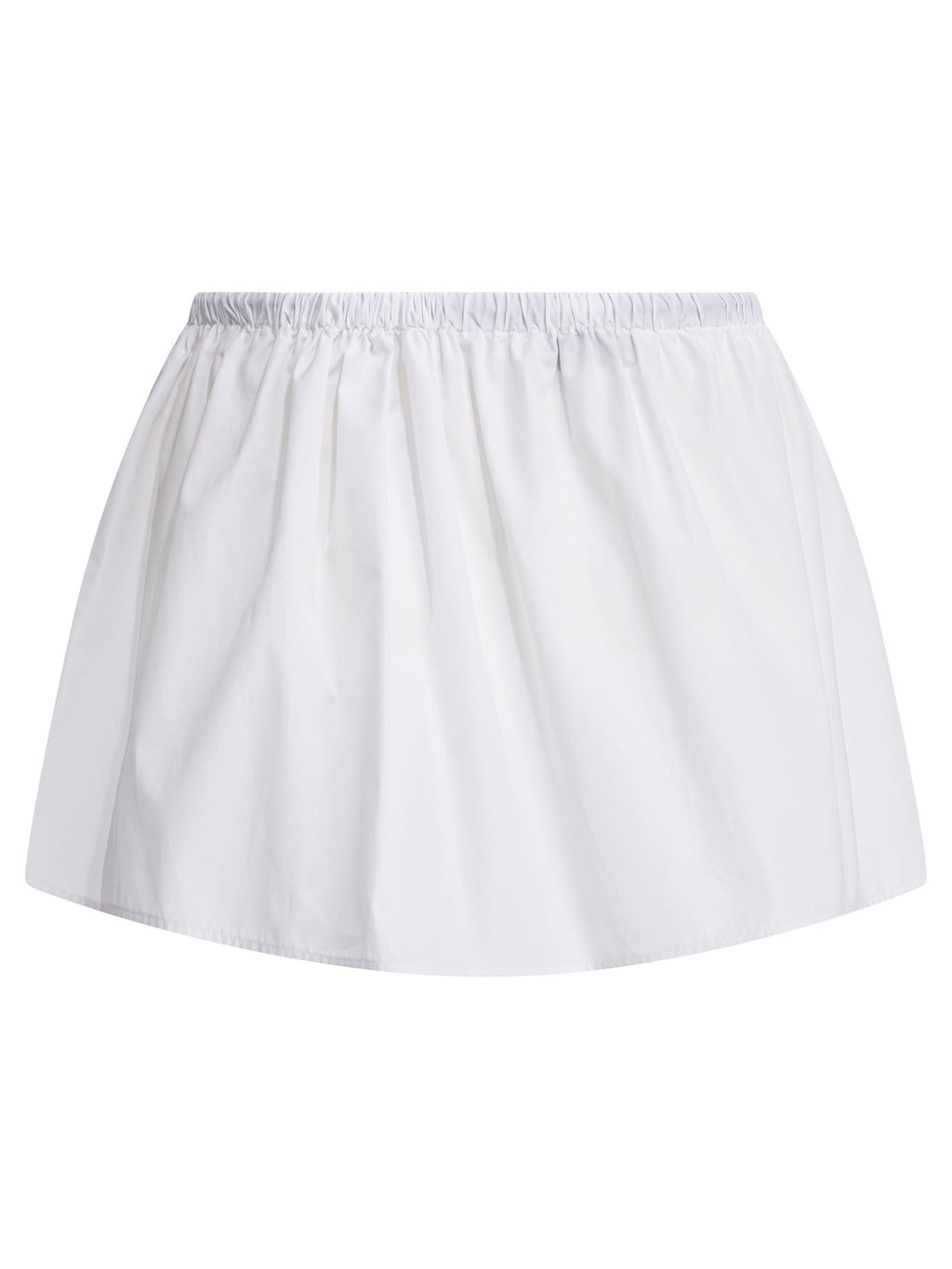 Miu Miu Poplin Mini Skirt With Logo