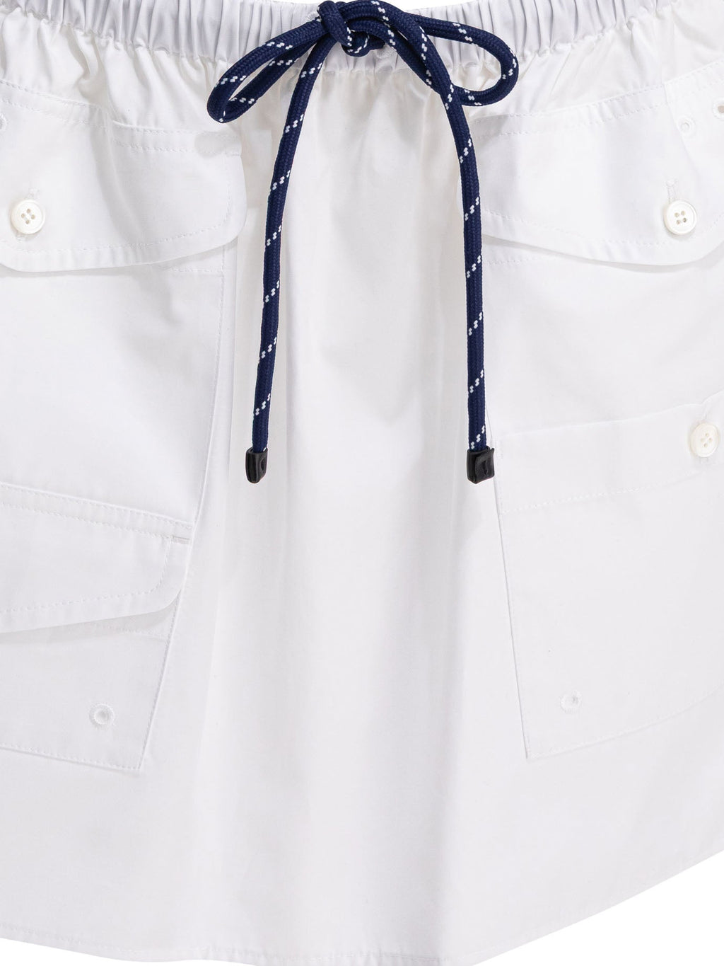 Miu Miu Poplin Mini Skirt With Logo