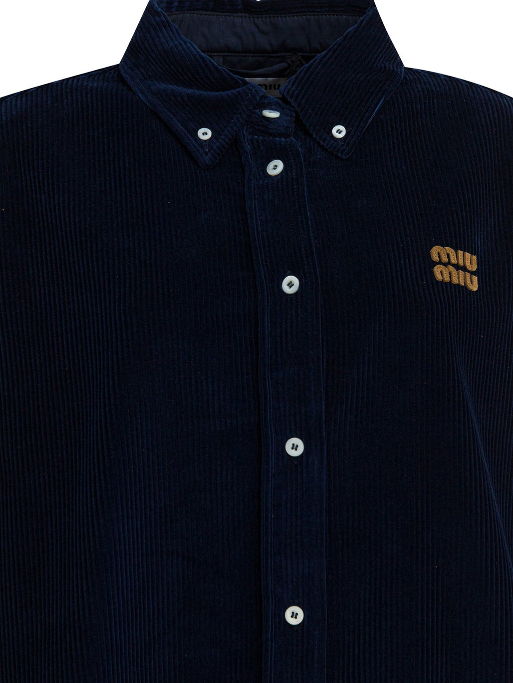 Miu Miu Velvet Shirt With Logo