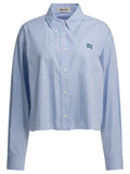 Miu Miu Poplin Shirt With Logo