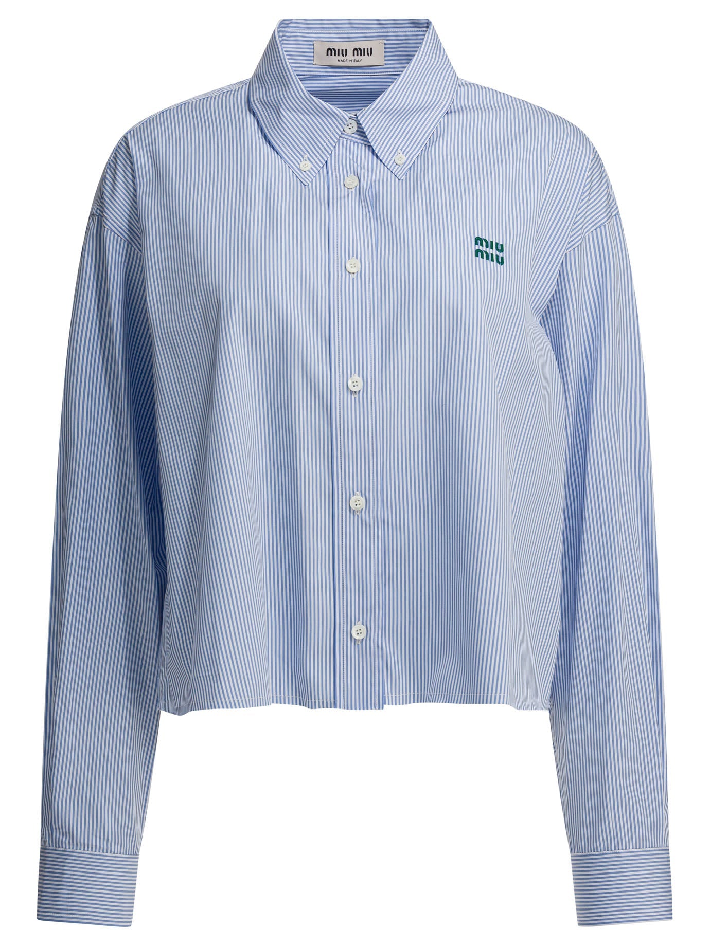 Miu Miu Poplin Shirt With Logo