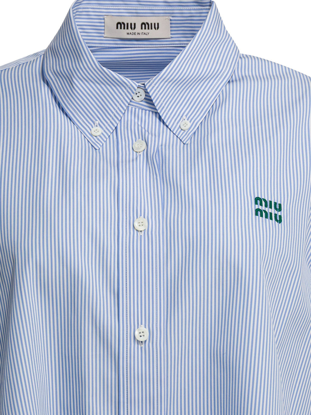 Miu Miu Poplin Shirt With Logo