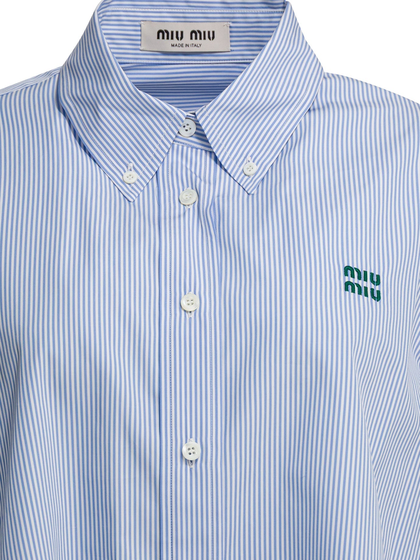 Miu Miu Poplin Shirt With Logo
