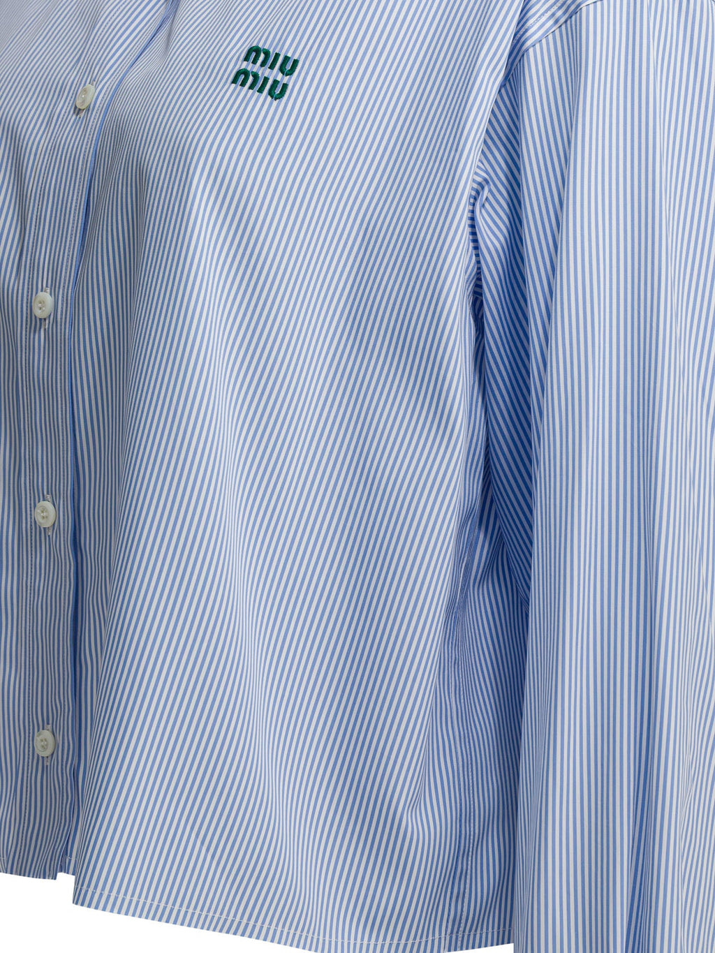 Miu Miu Poplin Shirt With Logo