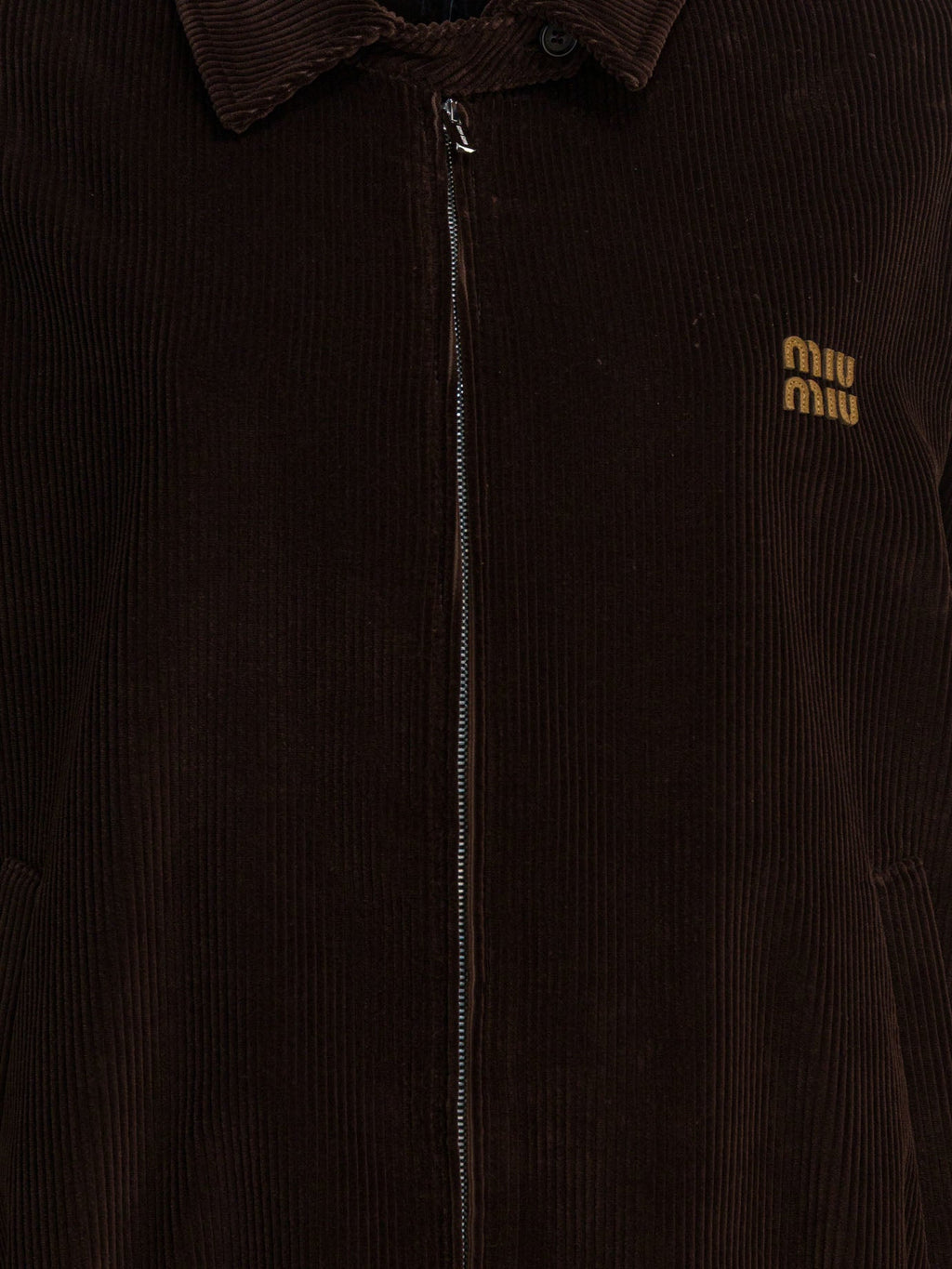 Miu Miu Corduroy Logo Bomber Jacket