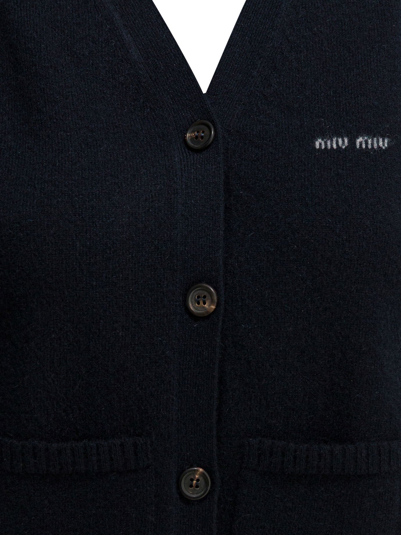 Miu Miu Cashmere Vest With Logo