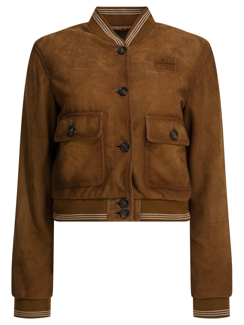 Miu Miu Suede Leather Bomber Jacket