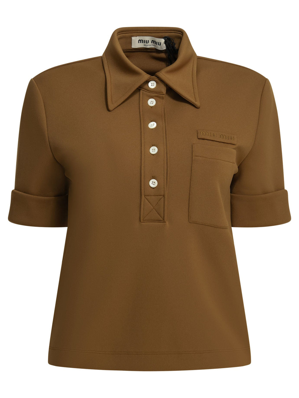 Miu Miu Polo Shirt With Buttons And Logo