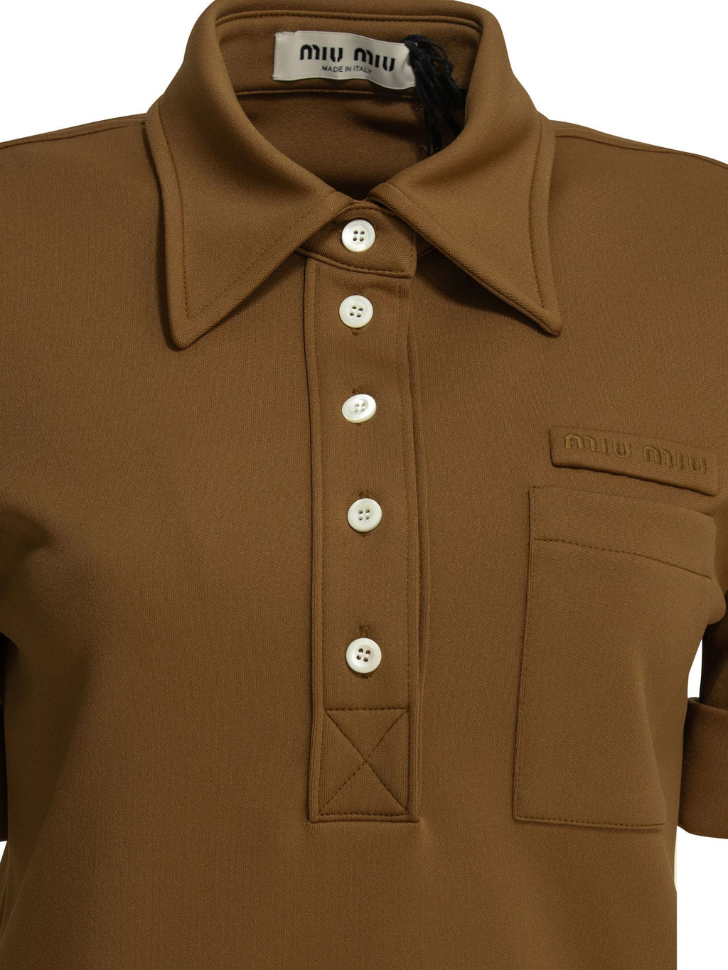 Miu Miu Polo Shirt With Buttons And Logo