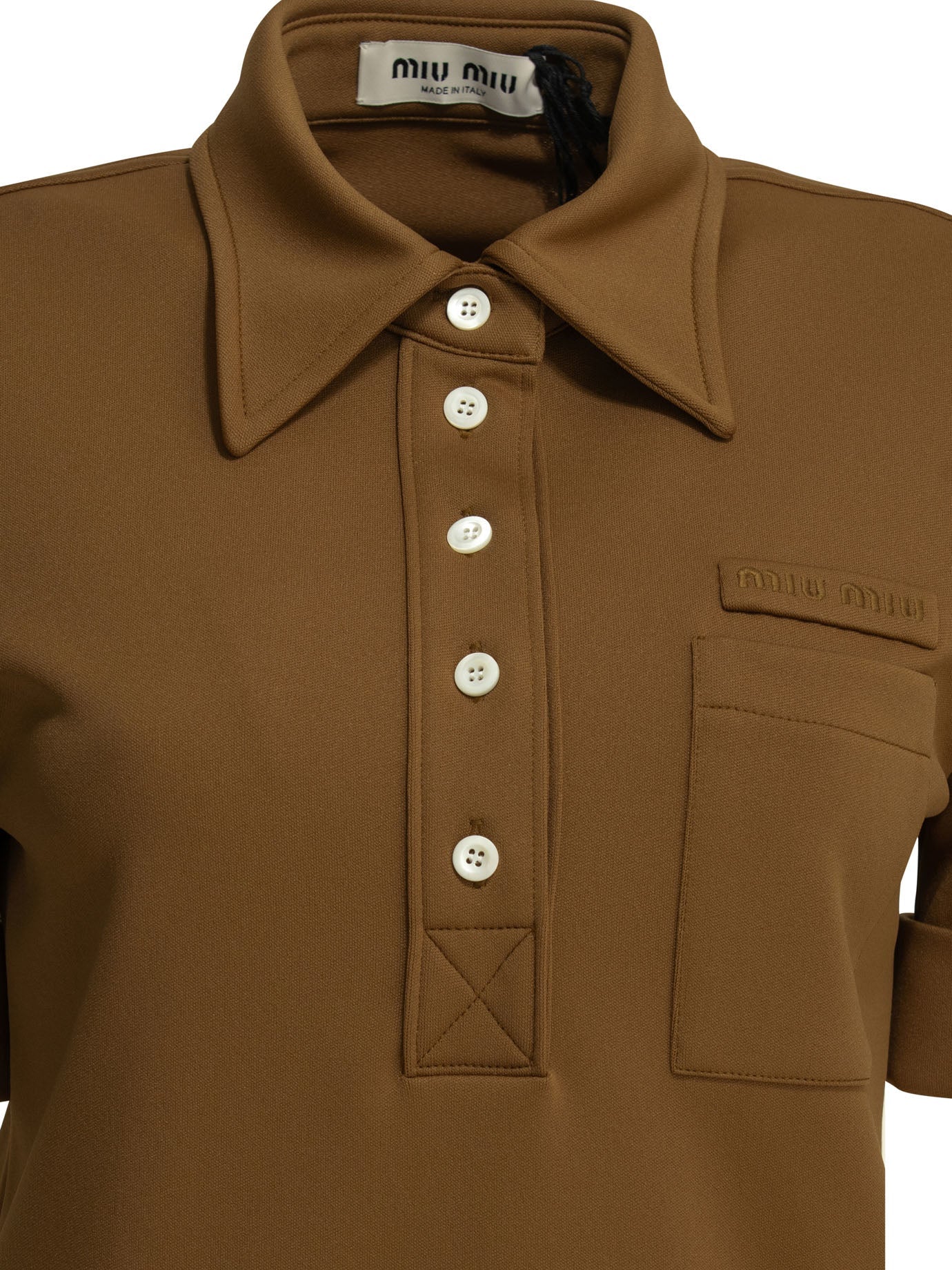 Miu Miu Polo Shirt With Buttons And Logo