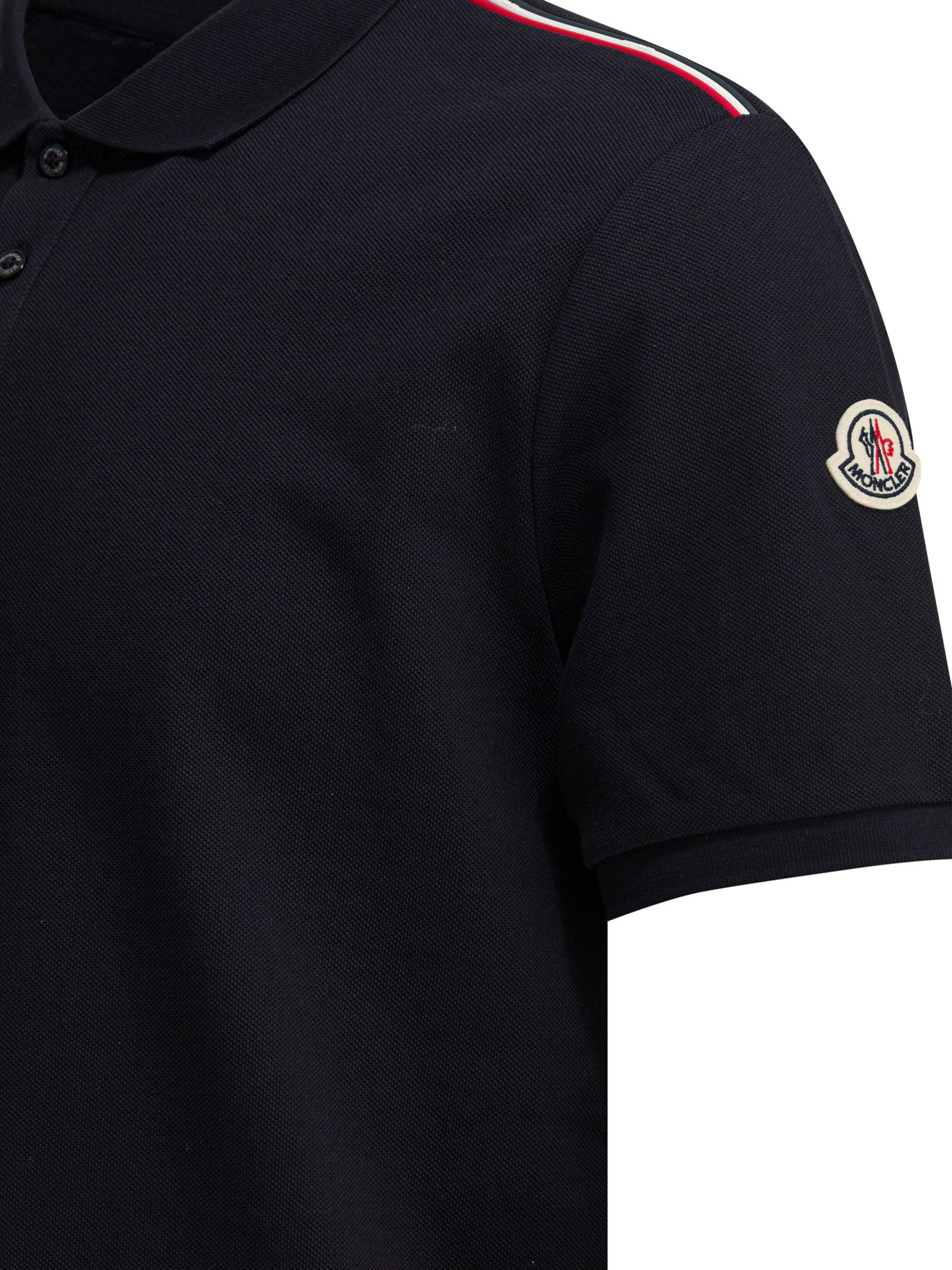 Moncler Polo Shirt With Buttons And Logo