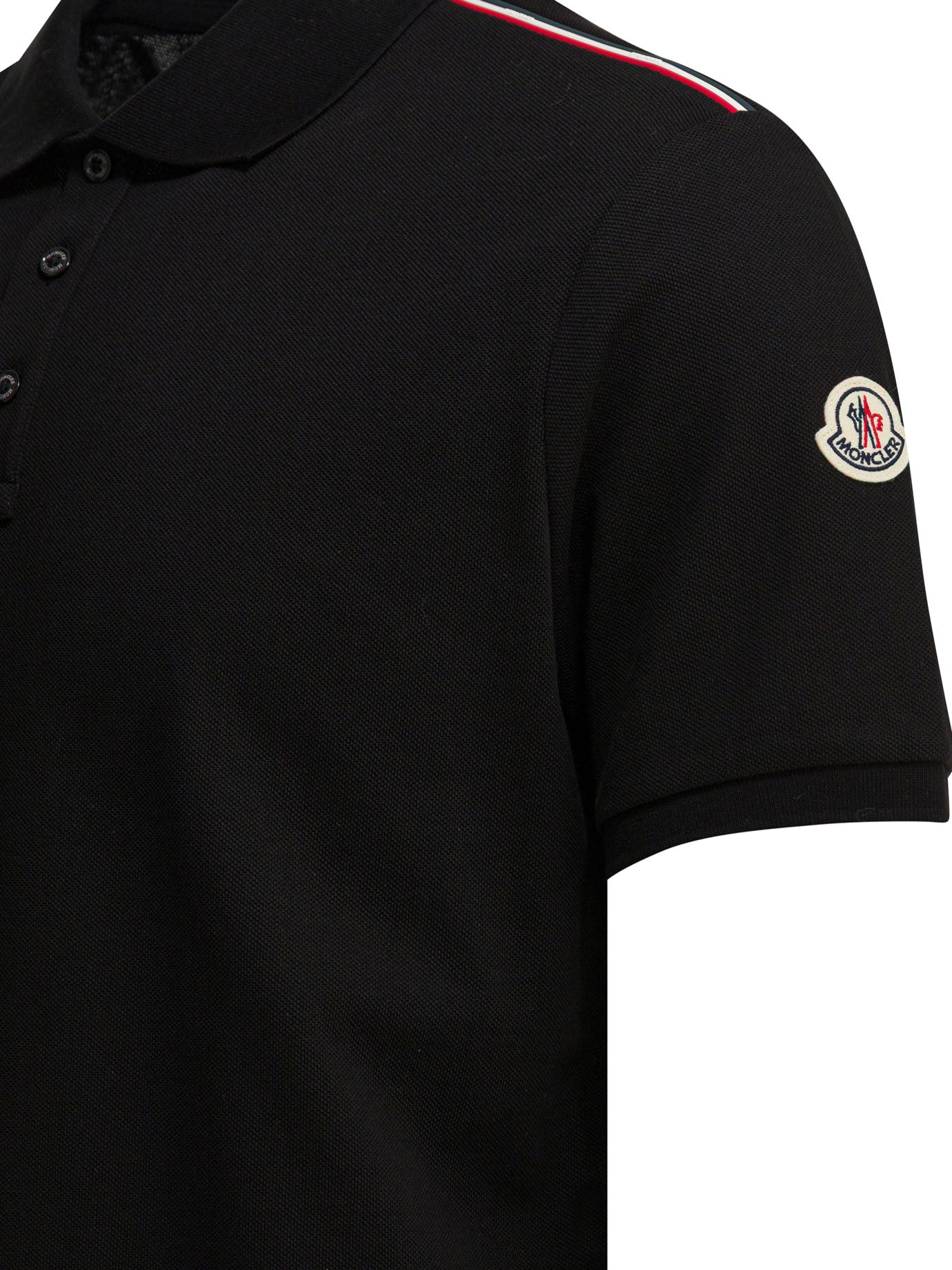Moncler Polo Shirt With Buttons And Logo