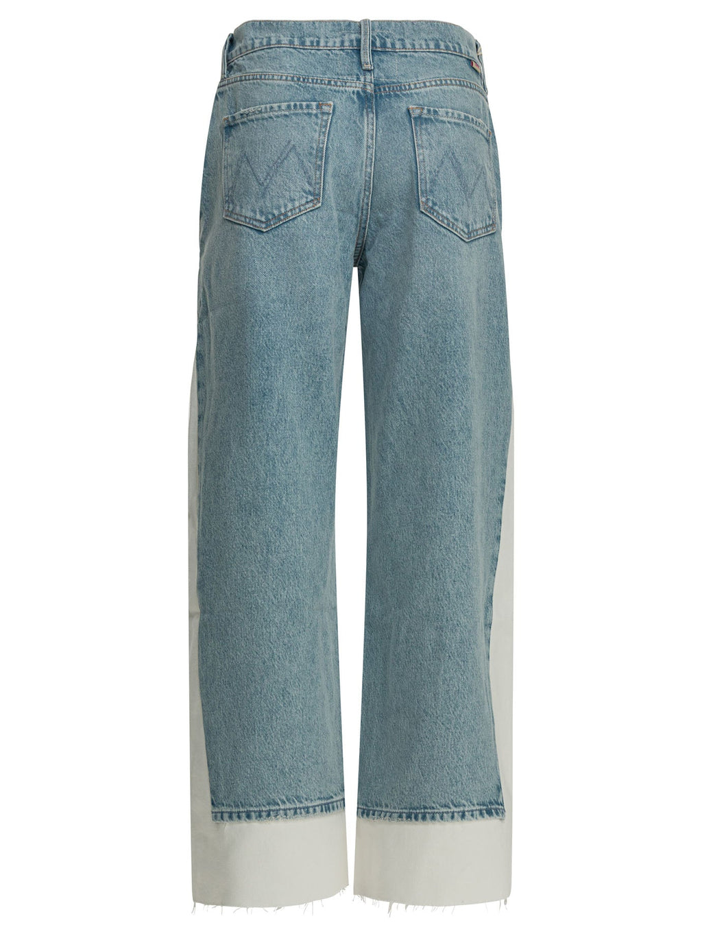 Mother Denim "the Nachio Double Dip Nerdy Fray" Wide Leg Jeans