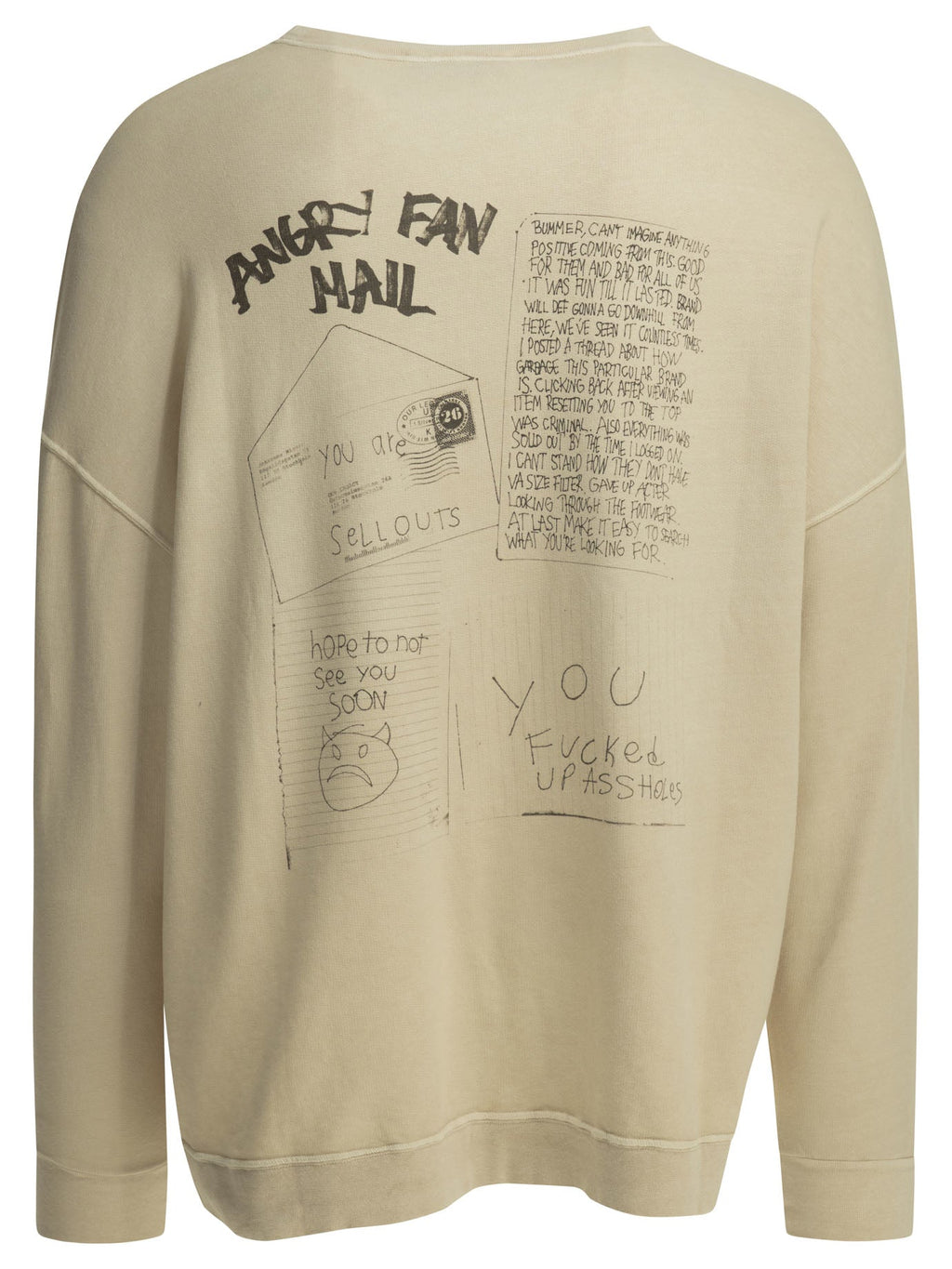 Our Legacy "angry Fan Mail" Crewneck Sweatshirt