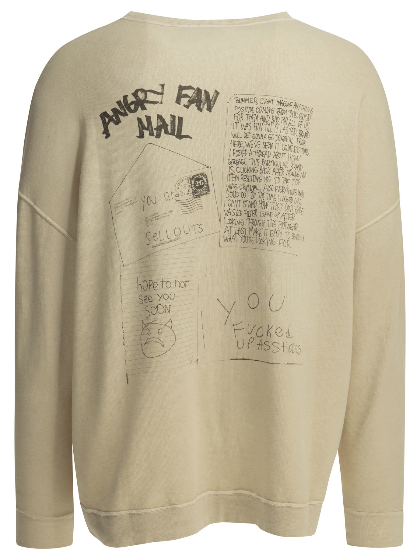 Our Legacy "angry Fan Mail" Crewneck Sweatshirt