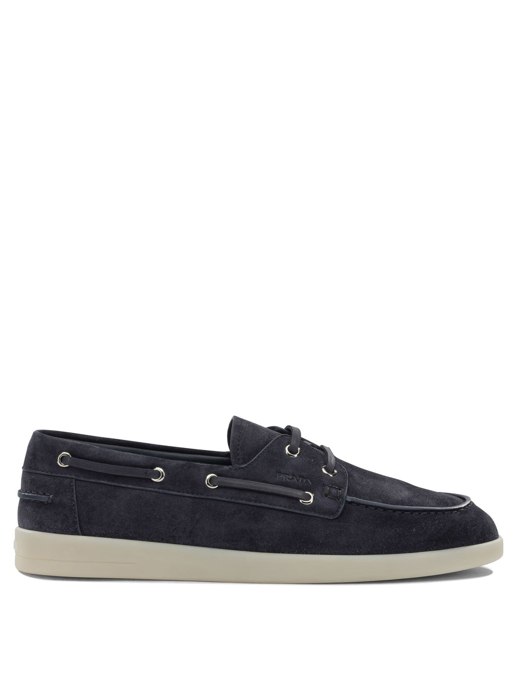 Prada Suede Lace-up Loafers