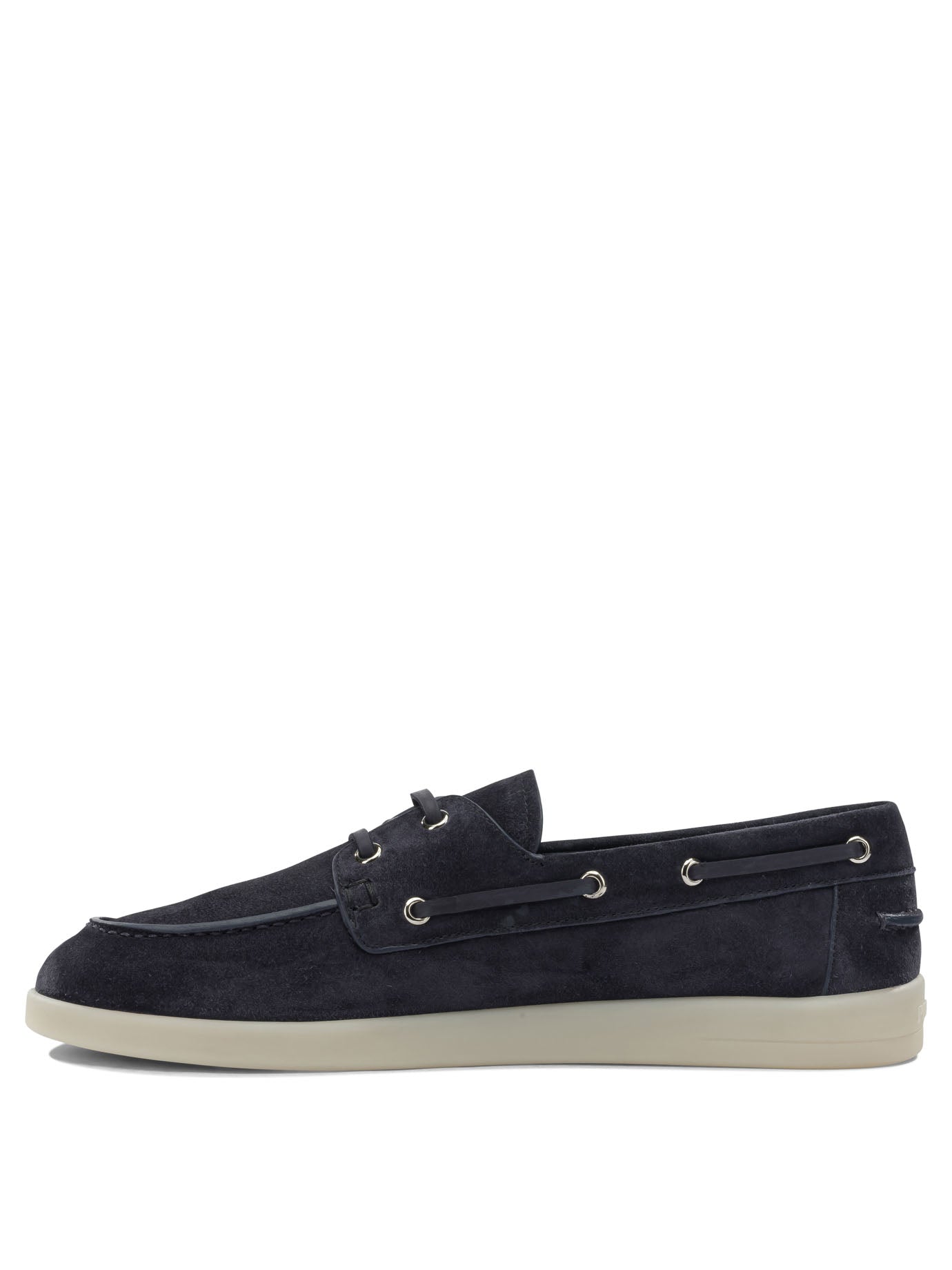 Prada Suede Lace-up Loafers