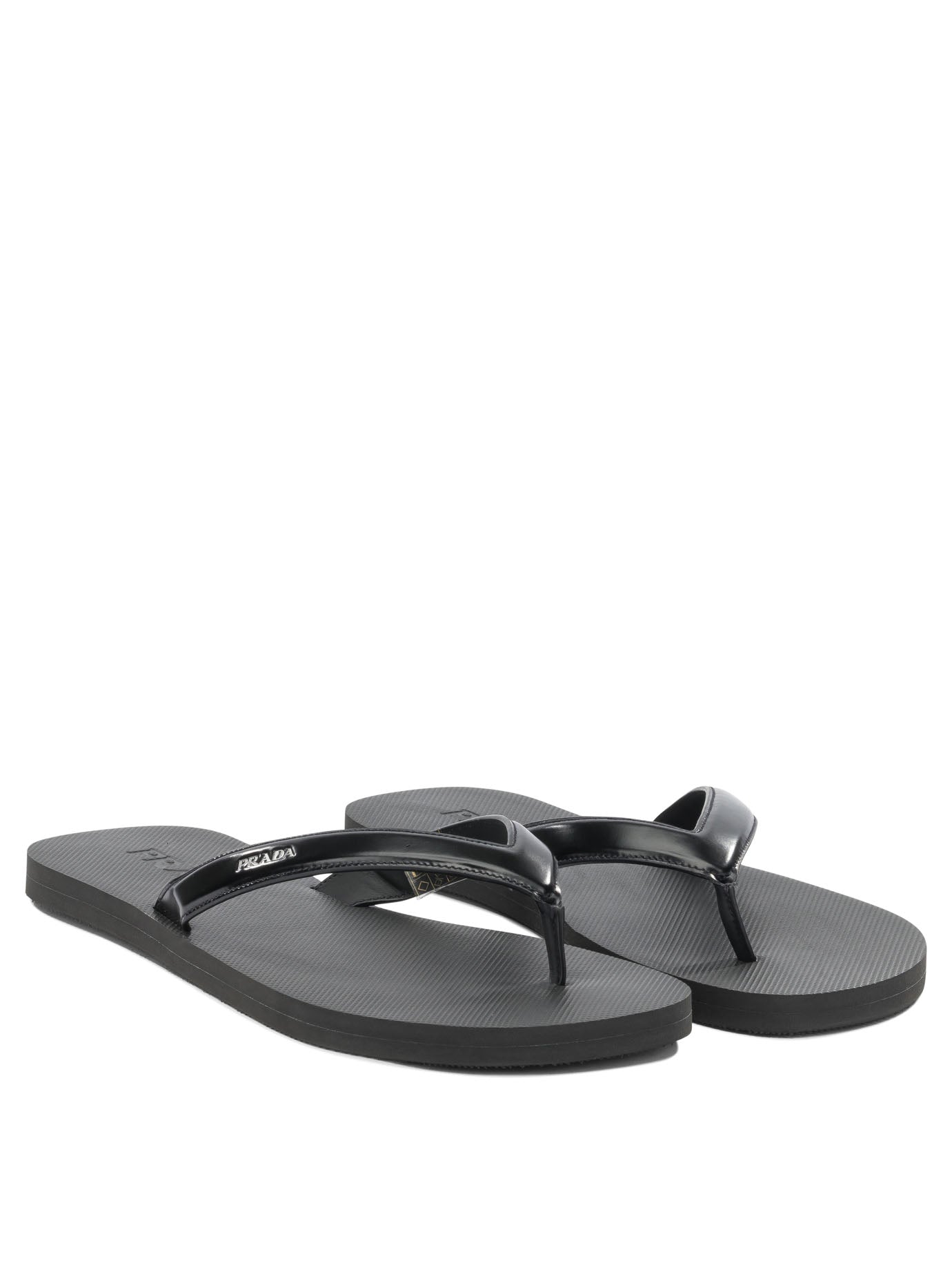 Prada Low Leather Sandals