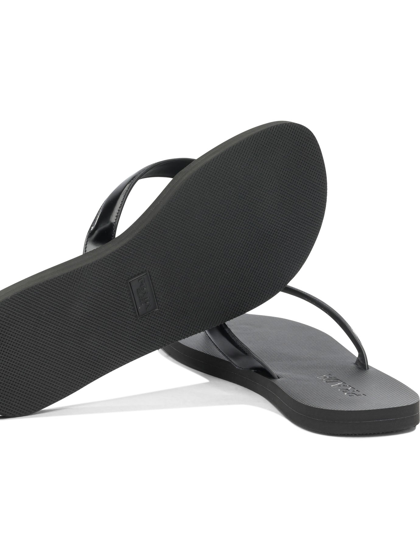 Prada Low Leather Sandals