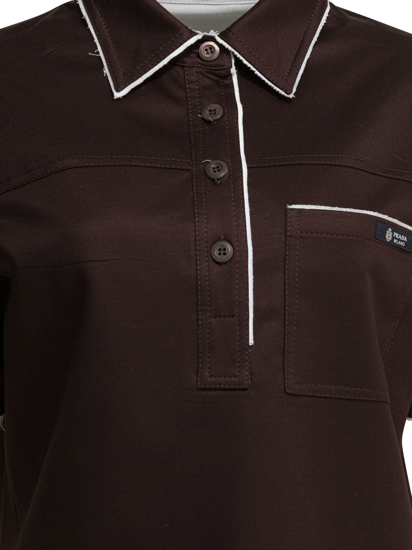 Prada Lisle Thread Polo Shirt