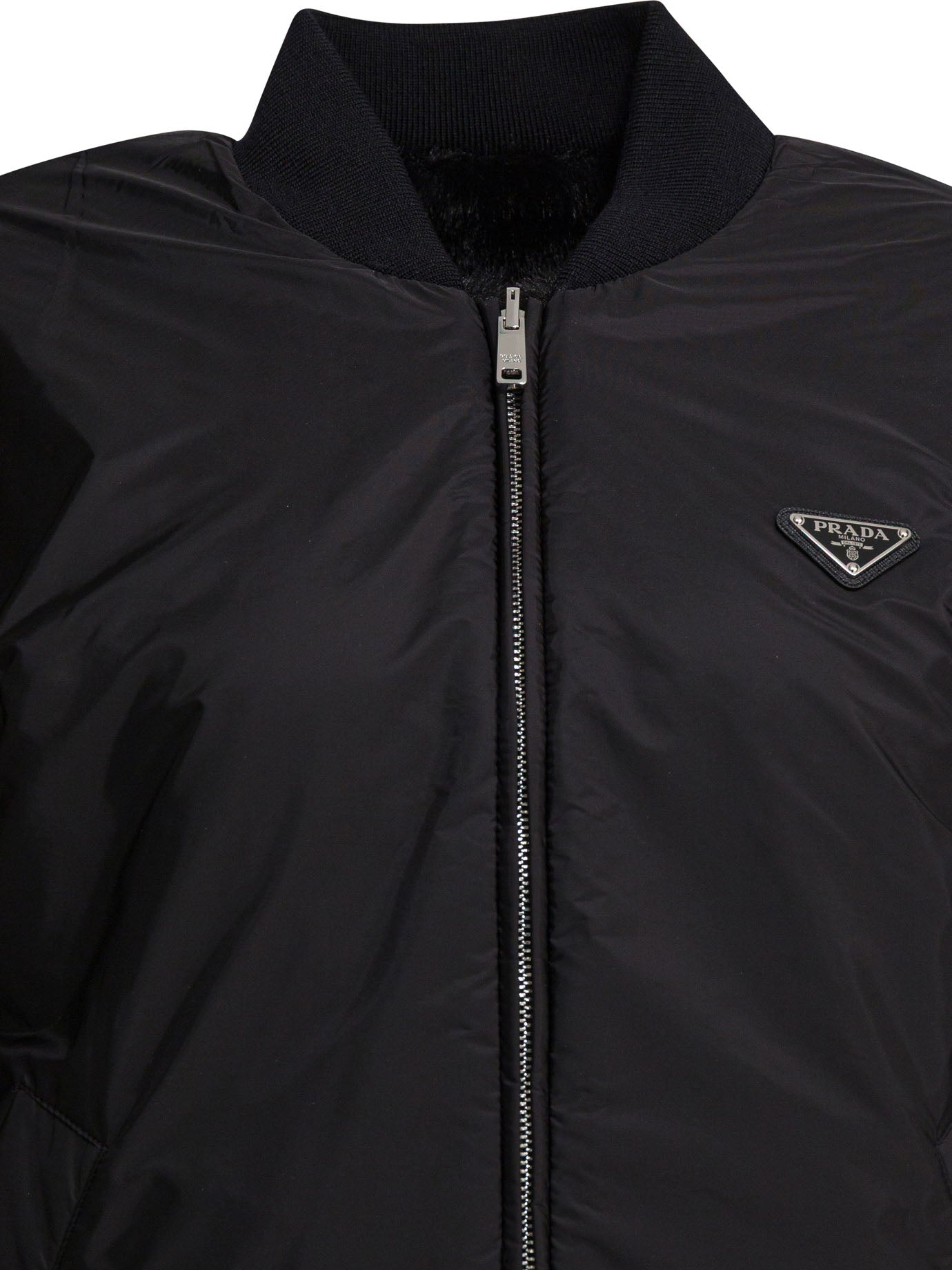 Prada Re-nylon Reversible Bomber Jacket