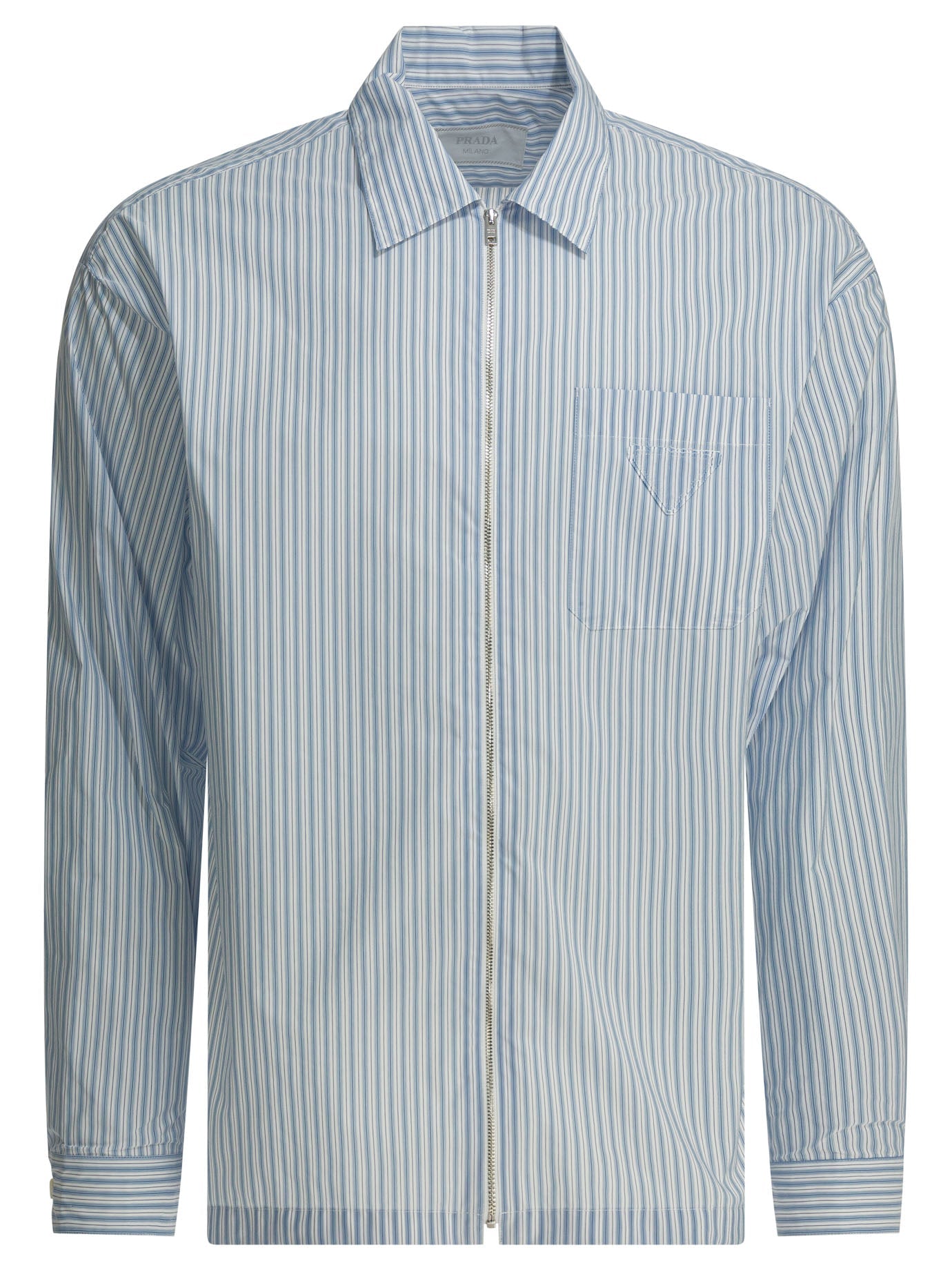 Prada Striped Shirt With Zipper