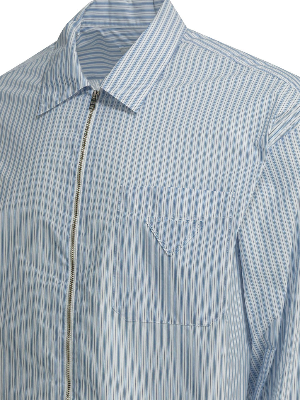 Prada Striped Shirt With Zipper