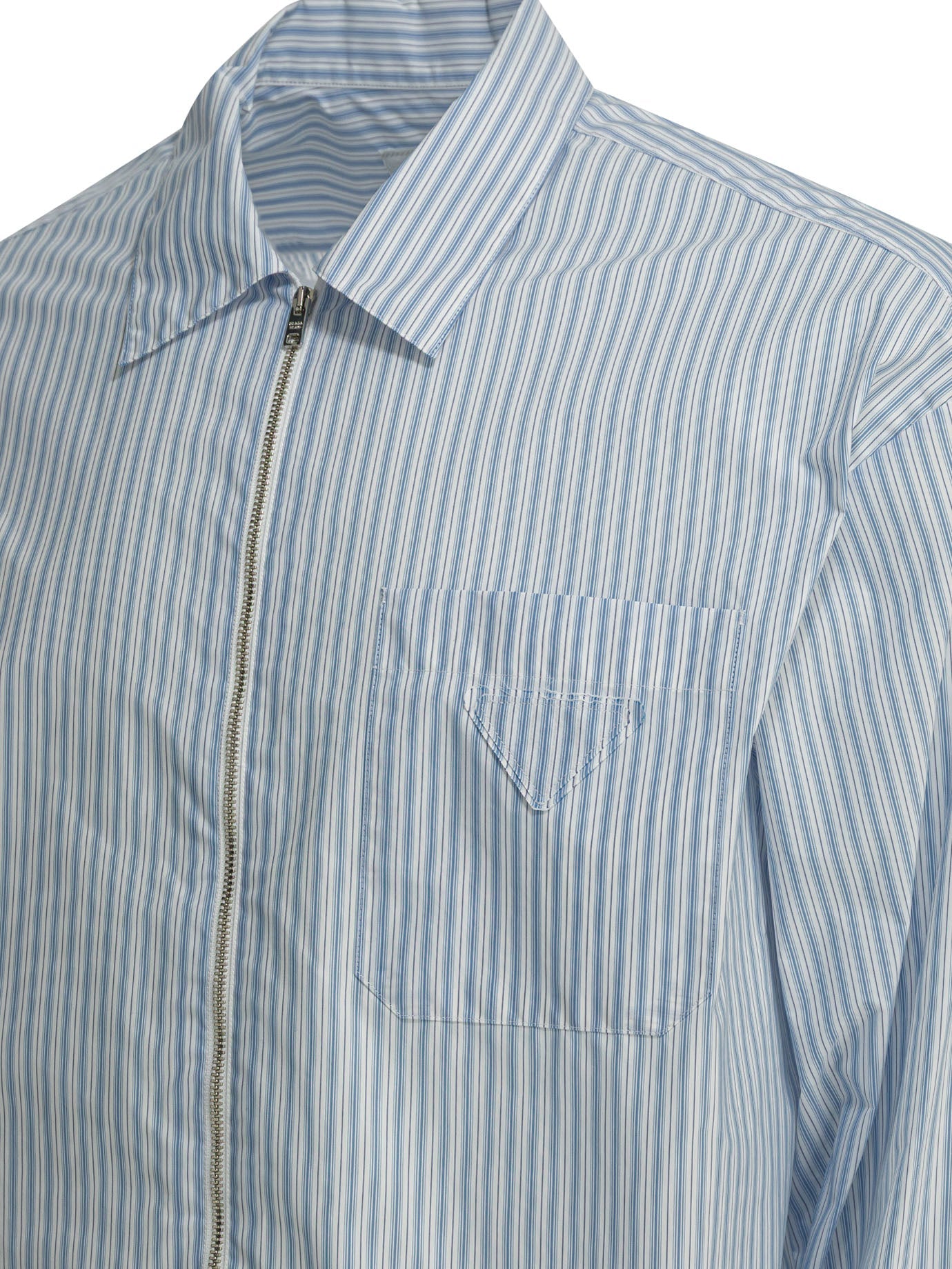 Prada Striped Shirt With Zipper