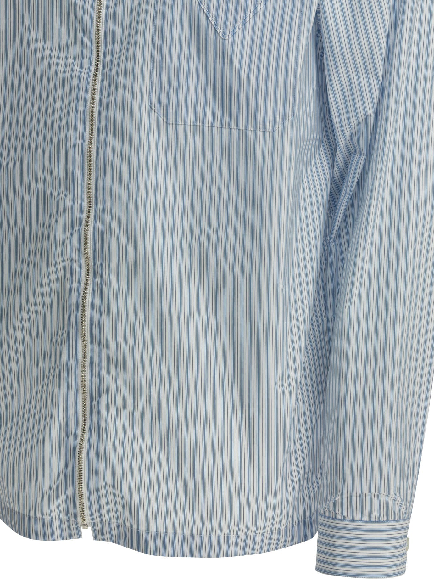 Prada Striped Shirt With Zipper