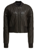 Rick Owens "geocamo Cropped" Leather Jacket X Moncler