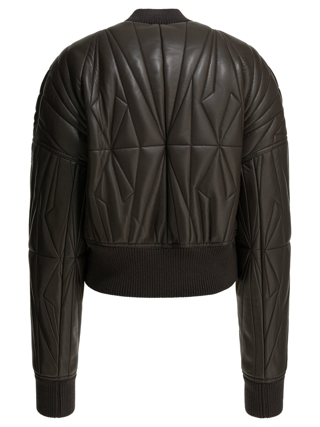 Rick Owens "geocamo Cropped" Leather Jacket X Moncler