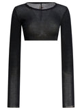 Rick Owens Long-sleeved Crop Top