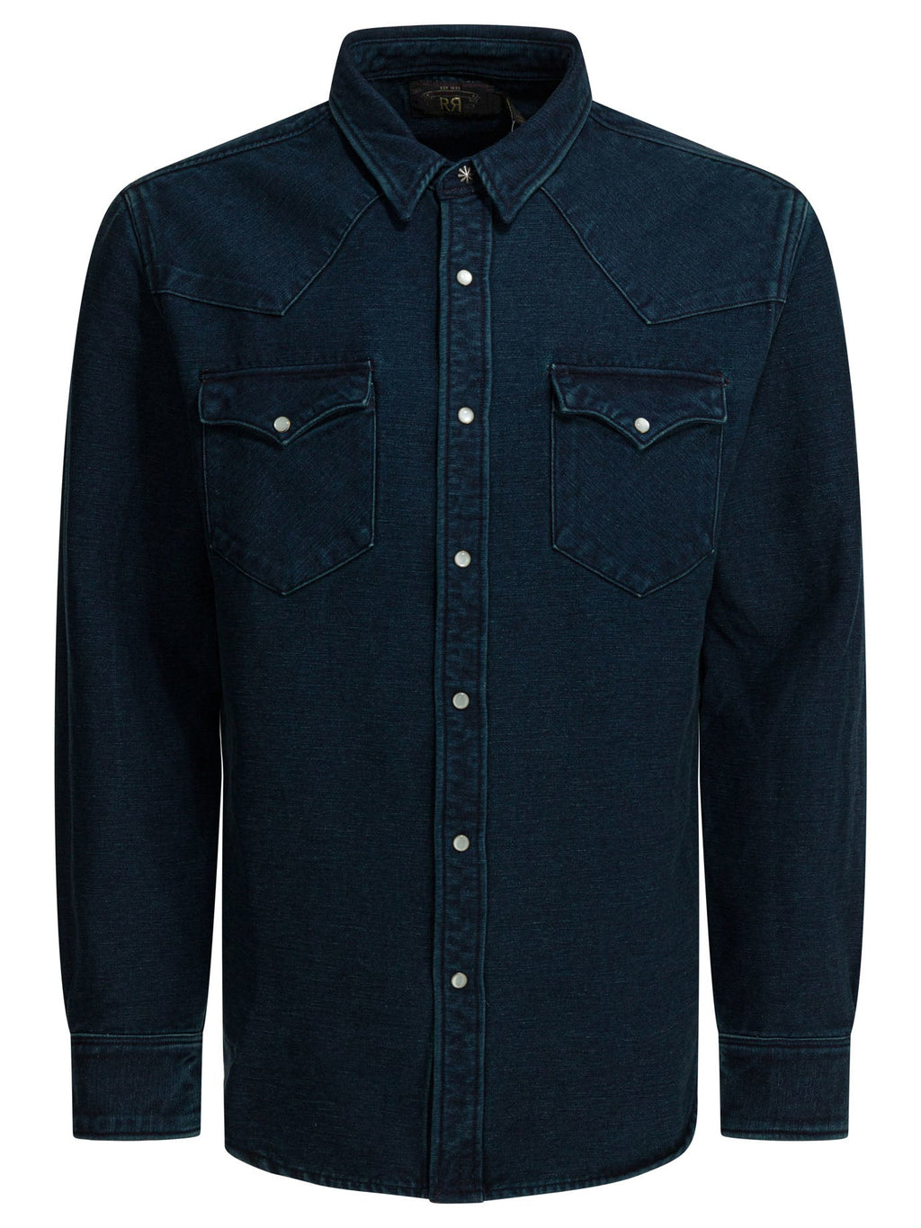 Rrl By Ralph Lauren Indigo Suede Western Shirt