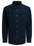 Rrl By Ralph Lauren Indigo Suede Western Shirt