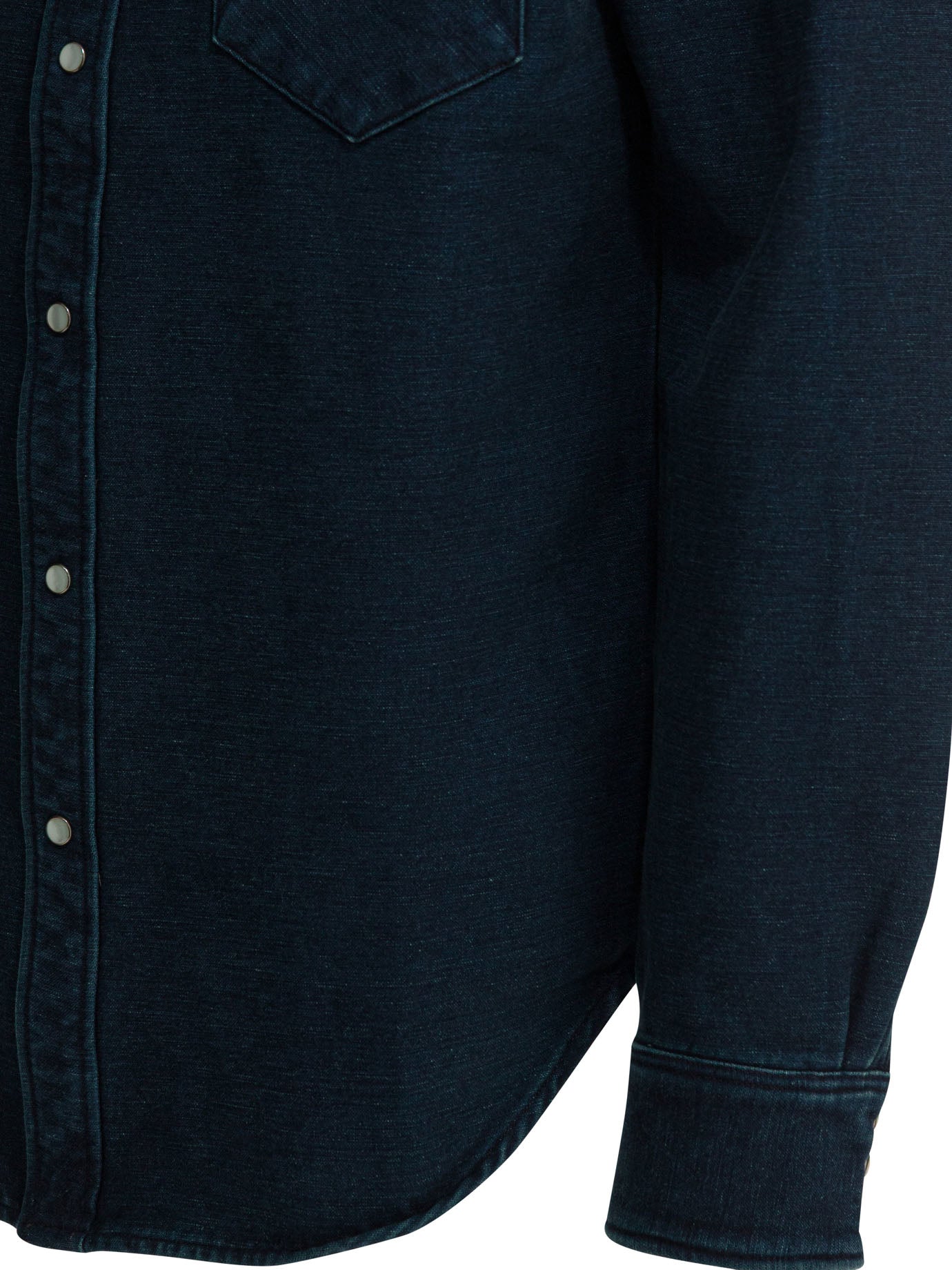 Rrl By Ralph Lauren Indigo Suede Western Shirt