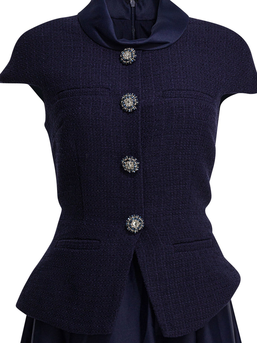Self-portrait Taffeta Boucle Midi Dress