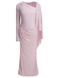 Self-portrait Long Draped Jersey Dress