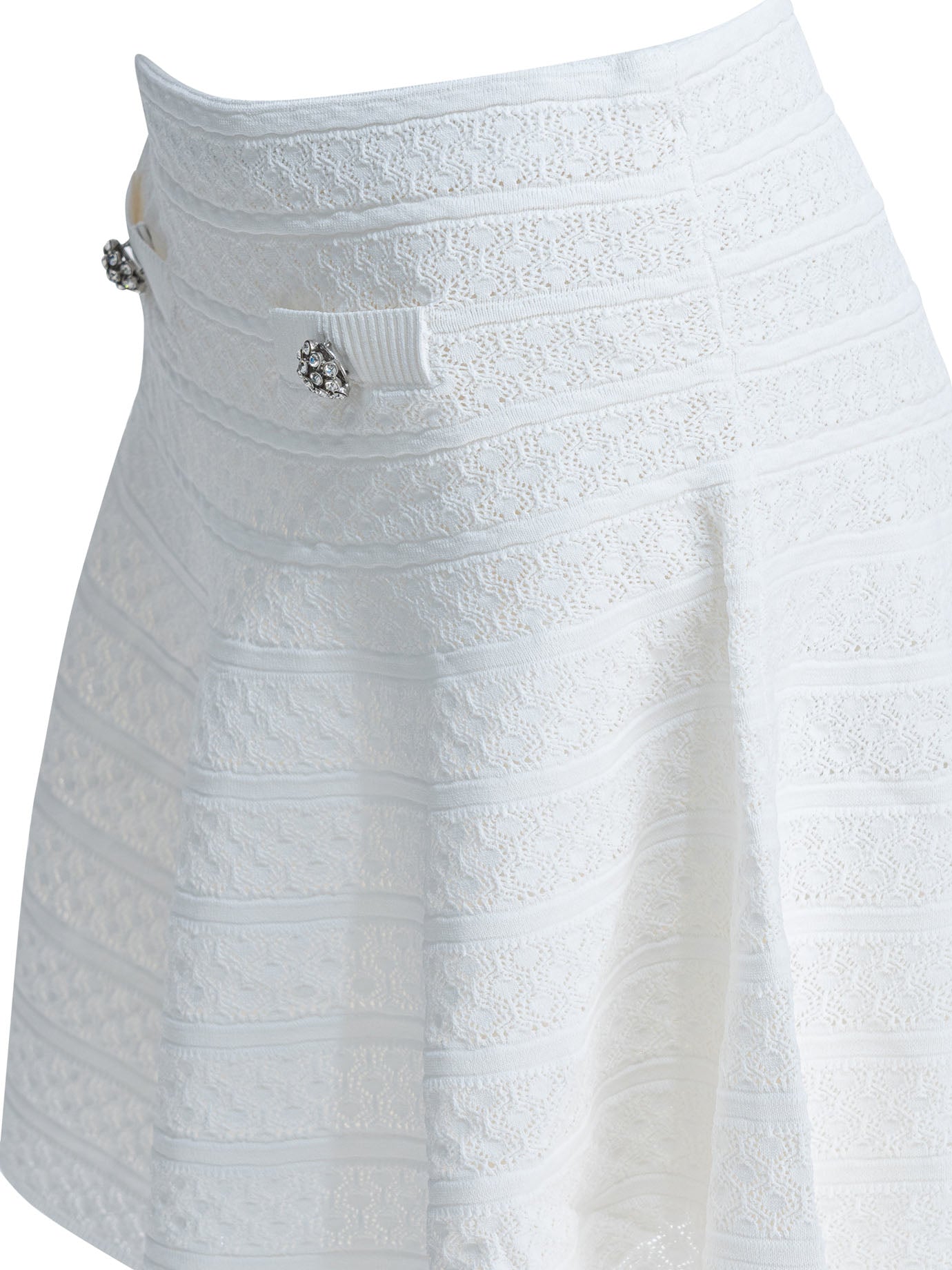 Self-portrait Textured Knit Miniskirt