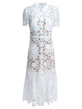 Self-portrait Embroidered Midi Dress