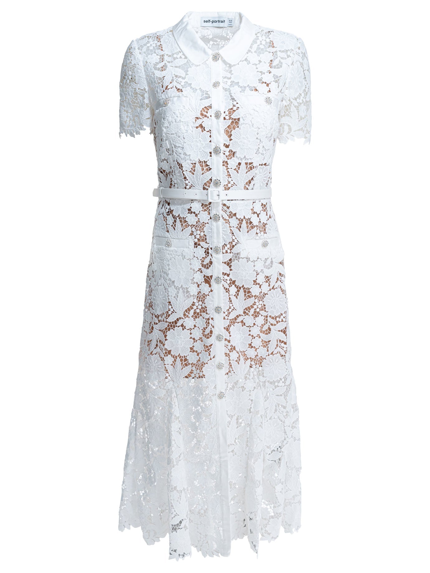 Self-portrait Embroidered Midi Dress