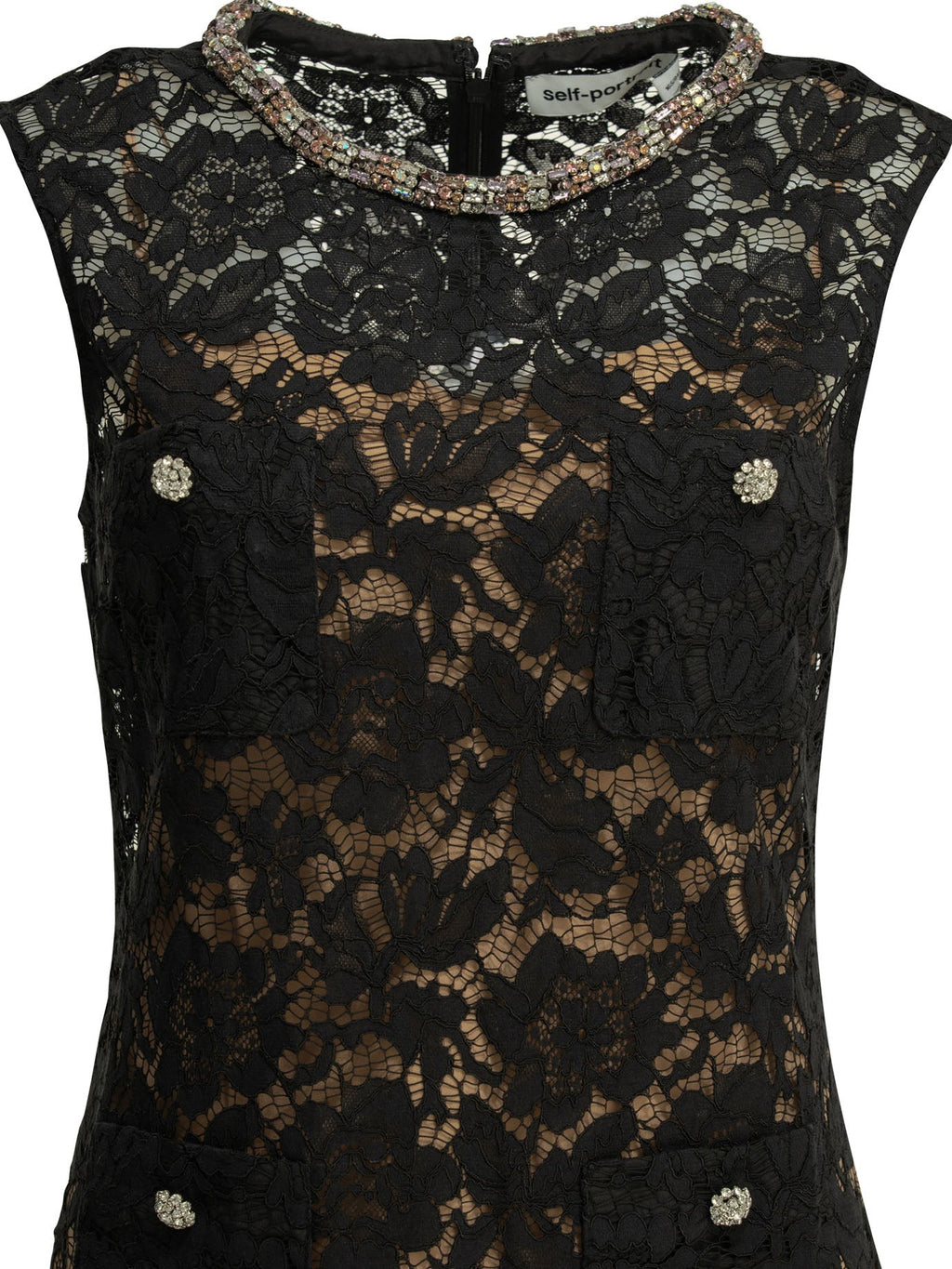 Self-portrait Embroidered Short Dress