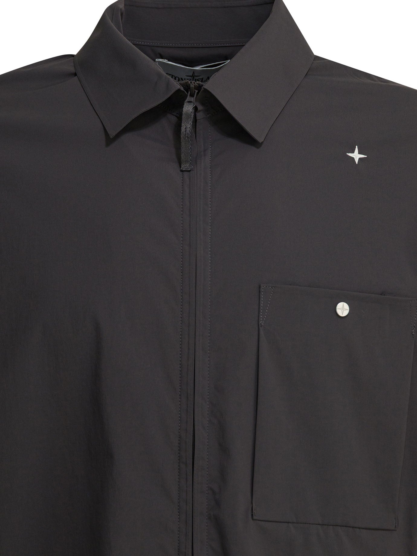 Stone Island Overshirt Jacket With Stellina Logo
