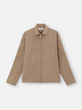Stone Island Zippered Overshirt Jacket In Nylon Stretch