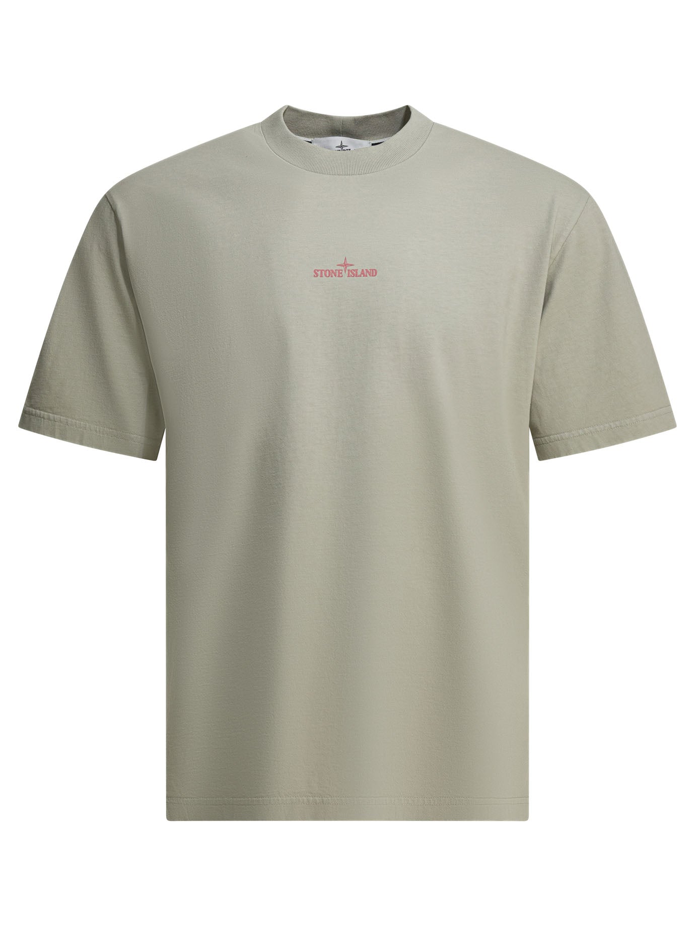 Stone Island Crew-neck T-shirt With Logo And Print